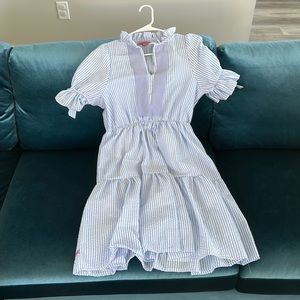 Easter Simply Southern Dress Blue White Stripes